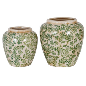 Large Green Clover Olpe Vase - Canwell Interiors Limited - Hills