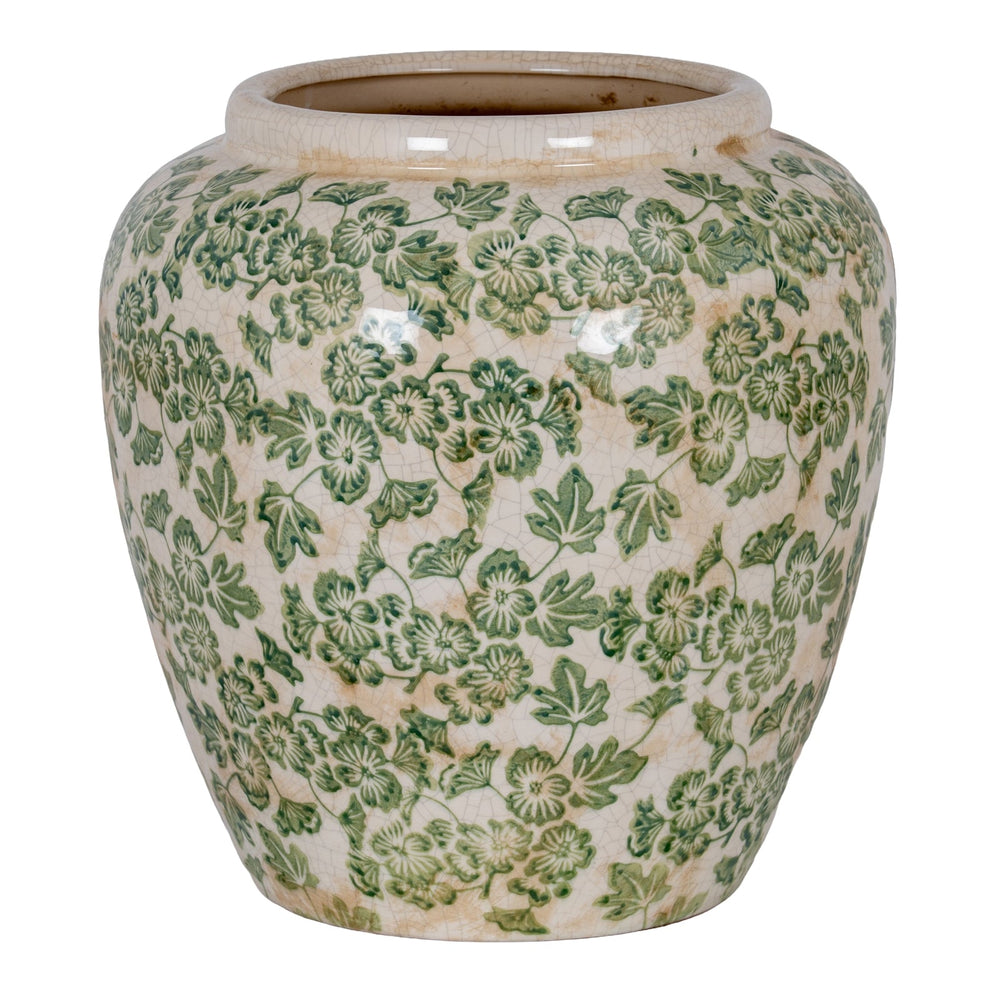 Large Green Clover Olpe Vase - Canwell Interiors Limited - Hills
