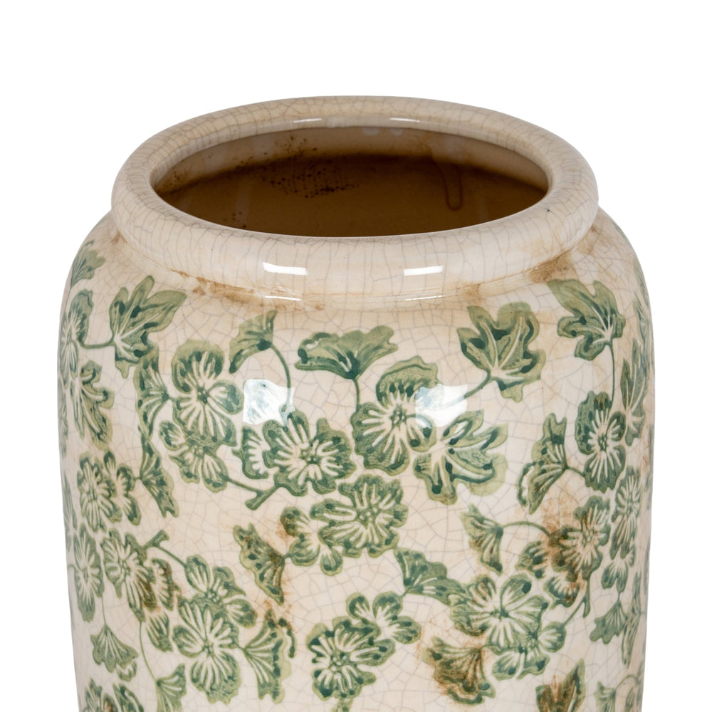 Large Green Clover Tall Olpe Vase - Canwell Interiors Limited - Hills