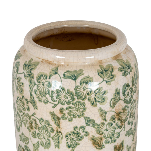 Large Green Clover Tall Olpe Vase - Canwell Interiors Limited - Hills