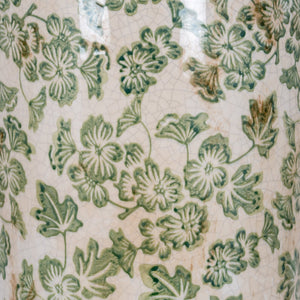 Large Green Clover Tall Olpe Vase - Canwell Interiors Limited - Hills