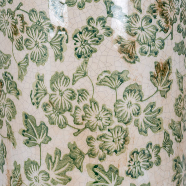 Large Green Clover Tall Olpe Vase - Canwell Interiors Limited - Hills