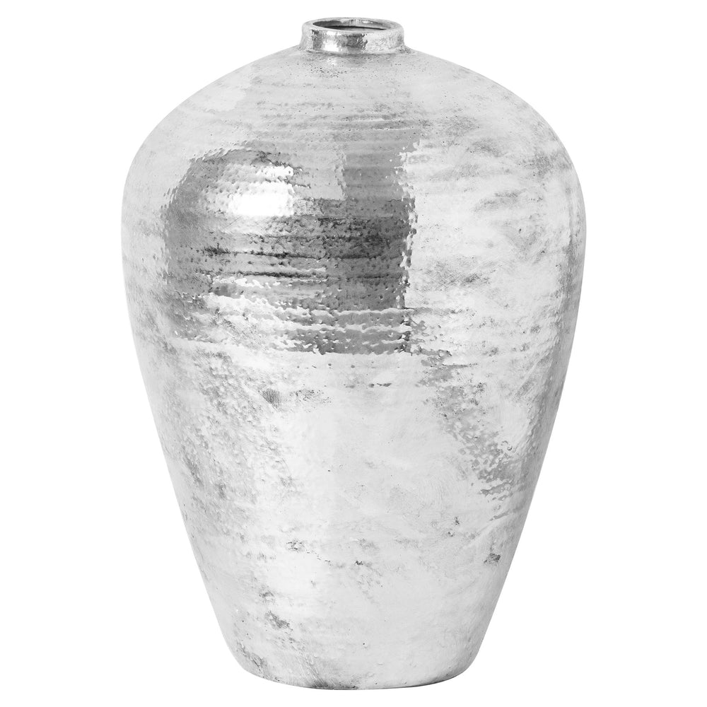 Large Hammered Silver Astral Vase - Canwell Interiors Limited - Hills