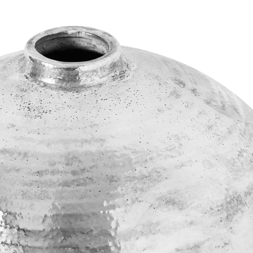 Large Hammered Silver Astral Vase - Canwell Interiors Limited - Hills