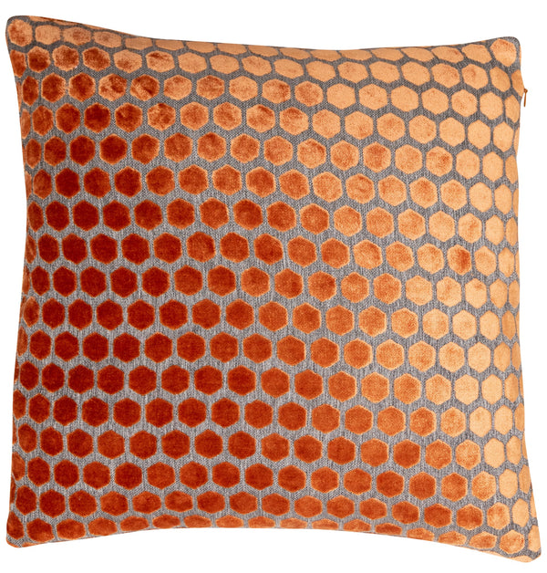 Large Hex Cut Velvet Tan 56x56 - Canwell Interiors Limited - Malini