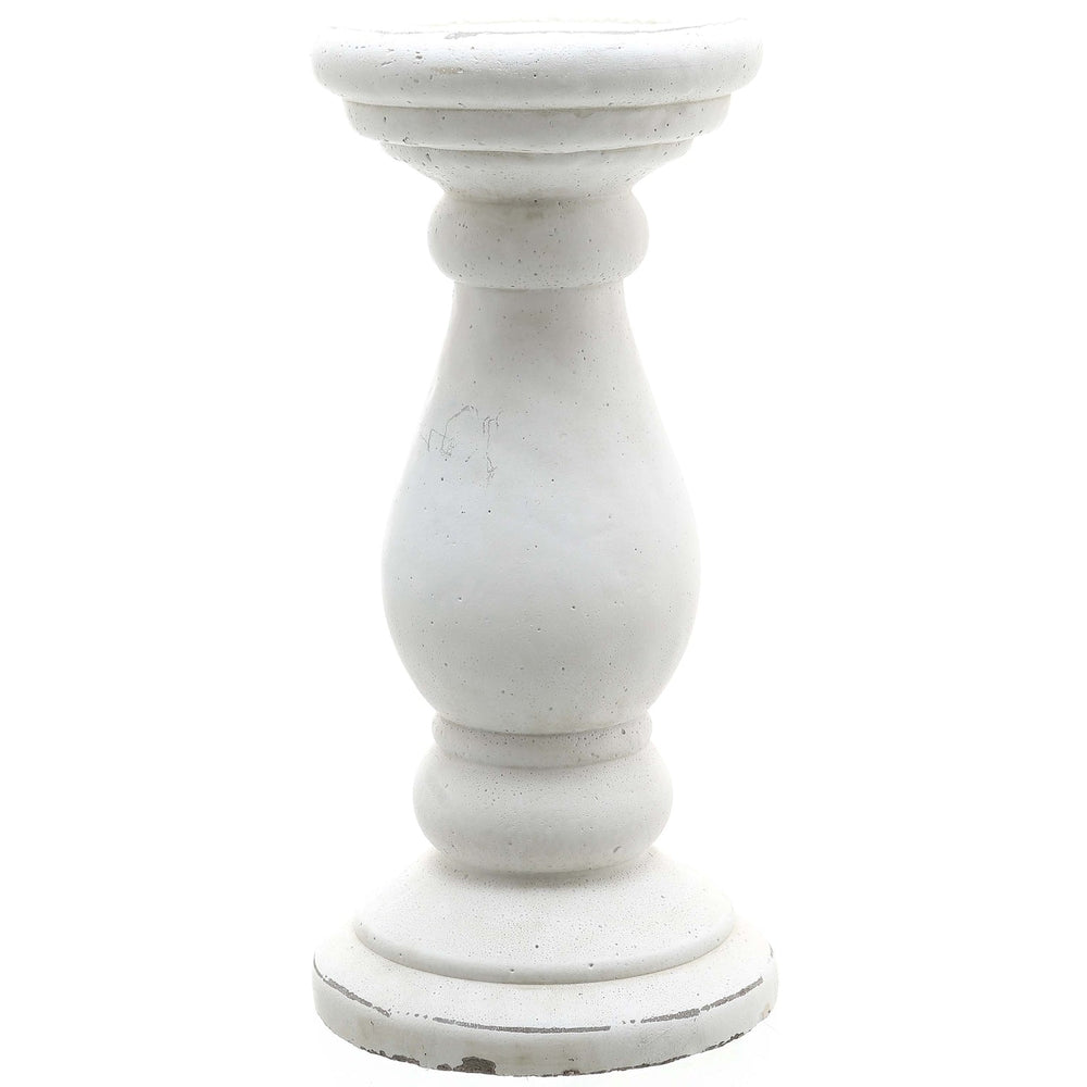 Large Matt White Ceramic Candle Holder - Canwell Interiors Limited - Hills