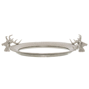 Large Mirrored Tray with Stag Heads - Canwell Interiors Limited - Hills