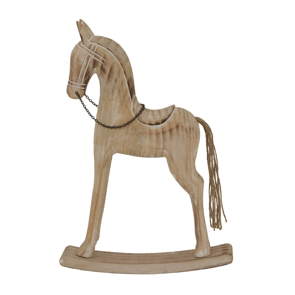 Large Natural Rustic Rocking Horse - XShowhome Limited - Hills