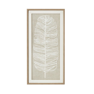 Large Plume White Feather Art Mounted in Beaded Frame - Canwell Interiors Limited - Hills