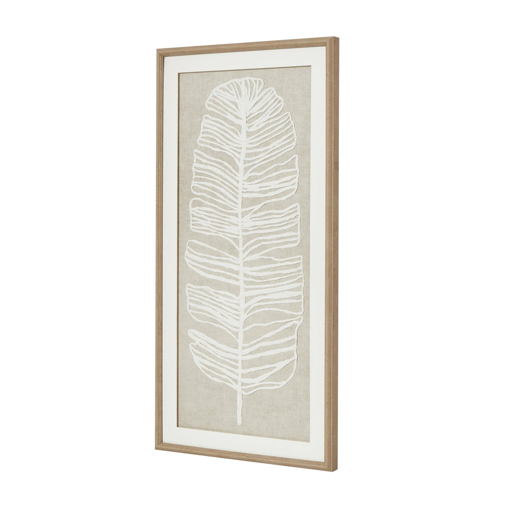 Large Plume White Feather Art Mounted in Beaded Frame - Canwell Interiors Limited - Hills