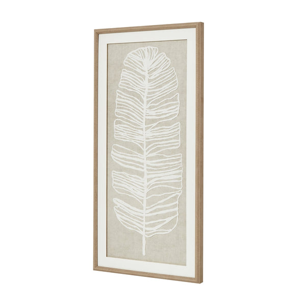 Large Plume White Feather Art Mounted in Beaded Frame - Canwell Interiors Limited - Hills