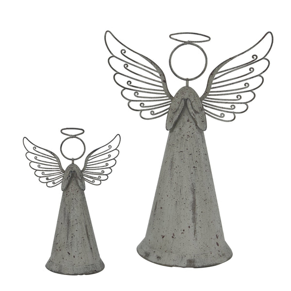 Large Rustic Metal Standing Angel - Canwell Interiors Limited - Hills