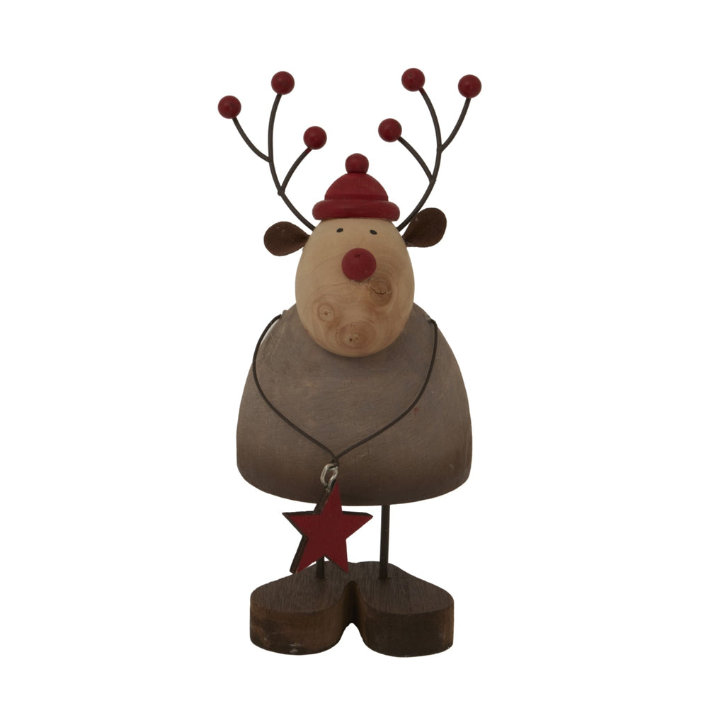 Large Rustic Reindeer with Star Decoration - XShowhome Limited - Hills