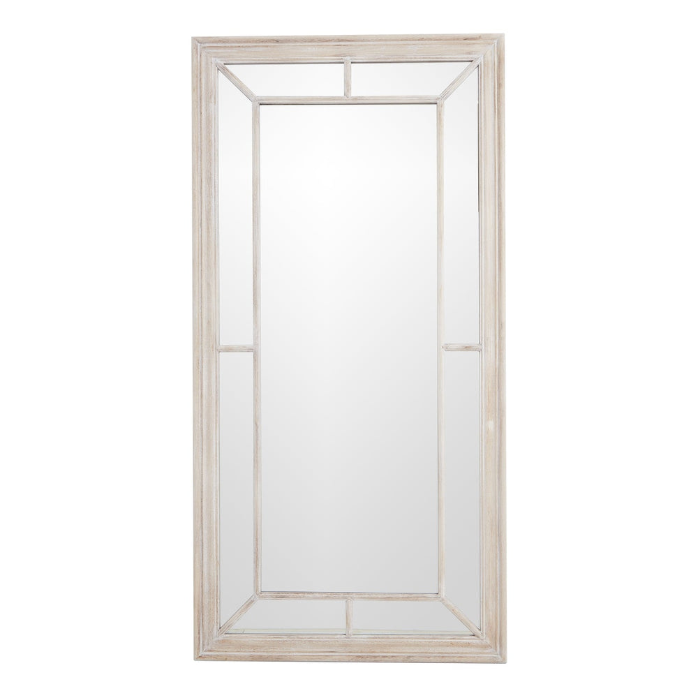 Large Washed Wood Framed Window Mirror - Canwell Interiors Limited - Hills