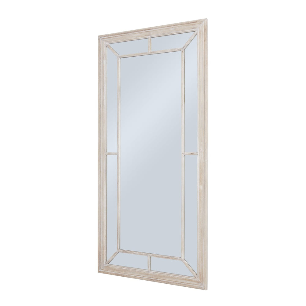 Large Washed Wood Framed Window Mirror - Canwell Interiors Limited - Hills