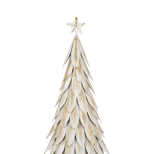 Large White Metal Christmas Tree on Wooden Stand - Canwell Interiors Limited - Hills
