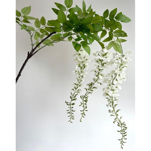 Large White Wisteria Spray - Canwell Interiors Limited - Hills