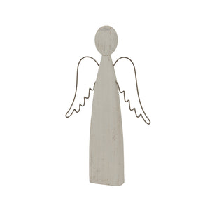 Large Whitewashed Rustic Standing Angel - Canwell Interiors Limited - Hills