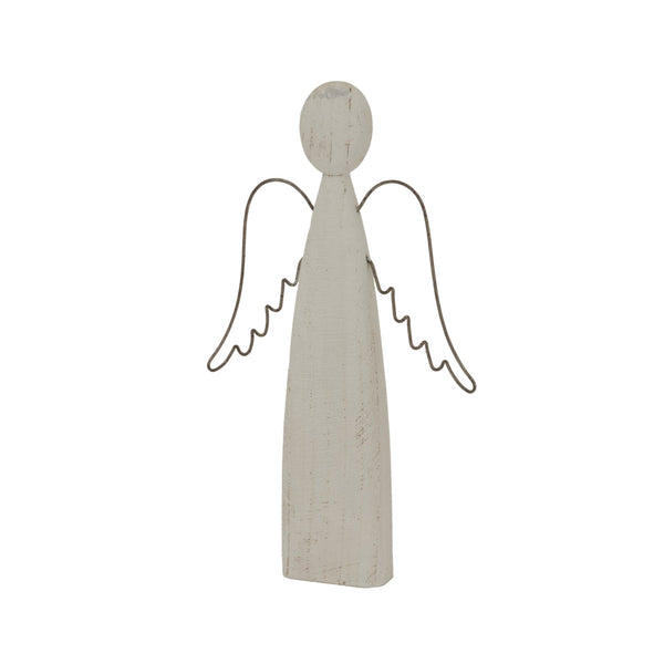 Large Whitewashed Rustic Standing Angel - Canwell Interiors Limited - Hills