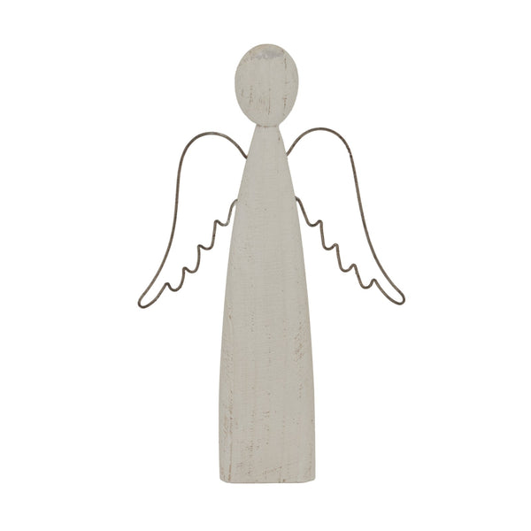 Large Whitewashed Rustic Standing Angel - Canwell Interiors Limited - Hills