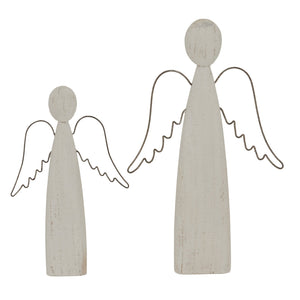 Large Whitewashed Rustic Standing Angel - Canwell Interiors Limited - Hills