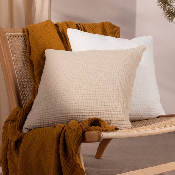 Lark 45x45 Feather Filled Cushion Natural - XShowhome Limited - Riva