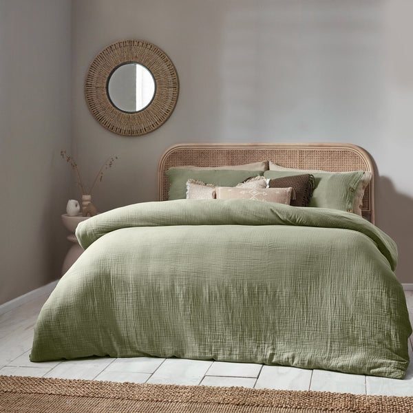 Lark Double Duvet Set Eucalyptus - Canwell Interiors Limited - Riva
