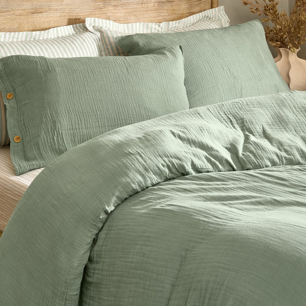 Lark Single Duvet Set Eucalyptus - Canwell Interiors Limited - Riva