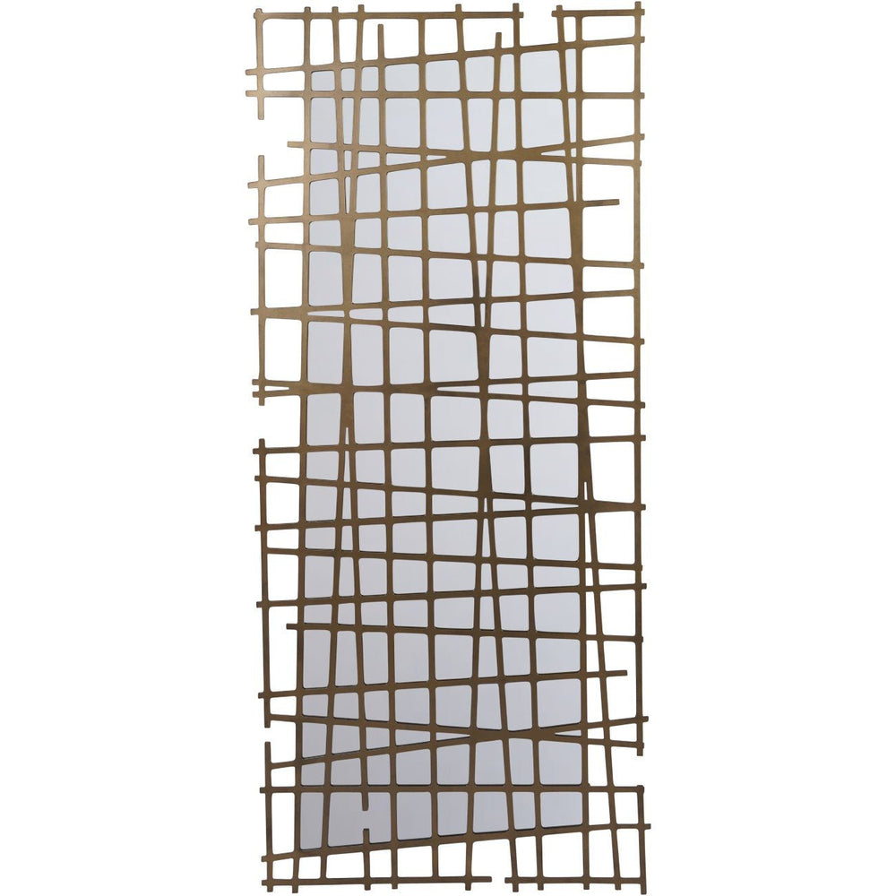 Lattice Wall Decor Mirror Brass Finish - XShowhome Limited - Libra