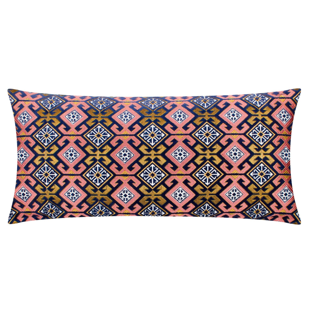 Laurel 30x60 Feather Filled Cushion Rose & Blue - Canwell Interiors Limited - Riva