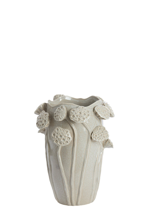 LAVCI Decorative Vase — Ceramics Shiny Light Grey - Canwell Interiors Limited - Light & Living