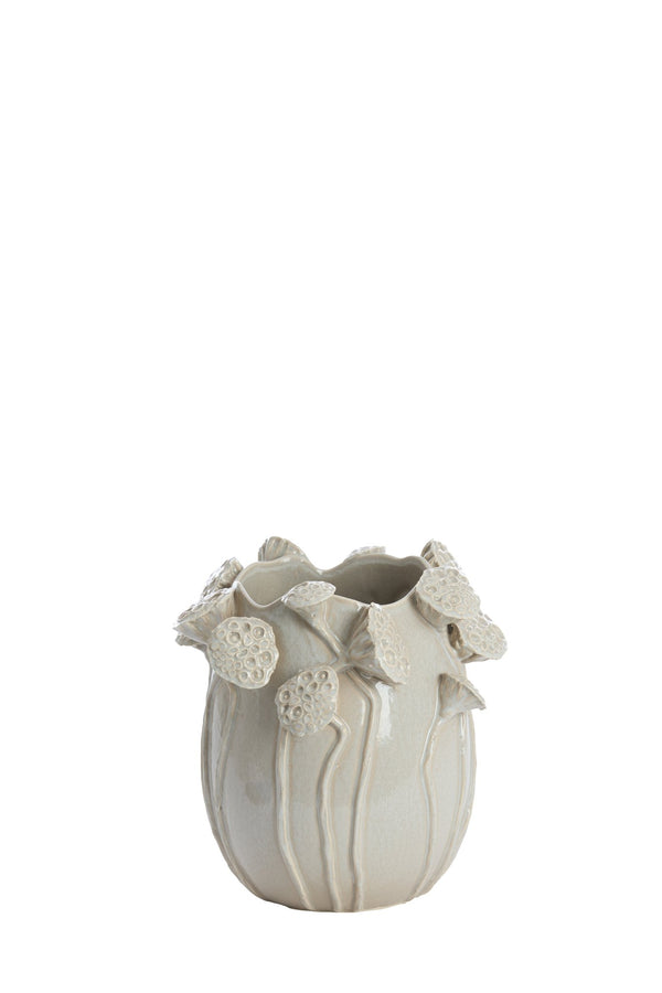 LAVCI Decorative Vase — Ceramics Shiny Light Grey - Canwell Interiors Limited - Light & Living