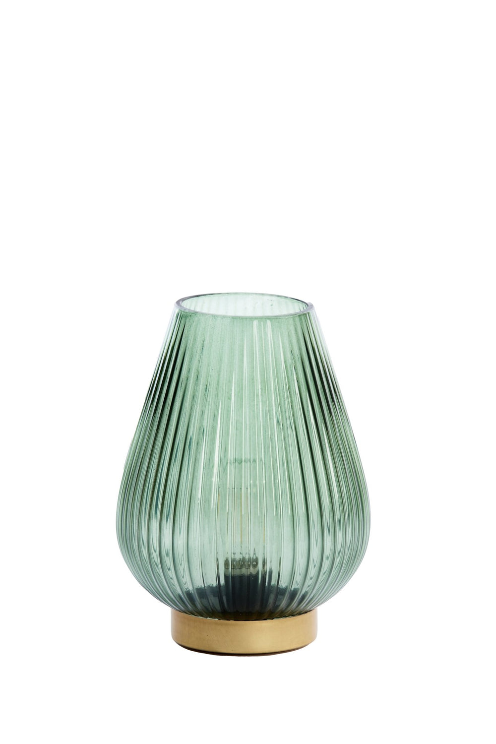 LED TAJERA Table Lamp — Glass Dark Green & Gold - Canwell Interiors Limited - Light & Living
