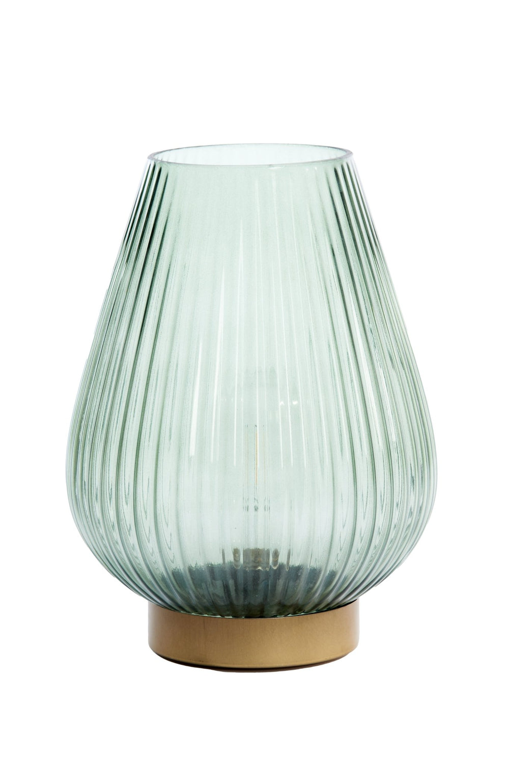 LED TAJERA Table Lamp — Glass Dark Green & Gold - Canwell Interiors Limited - Light & Living