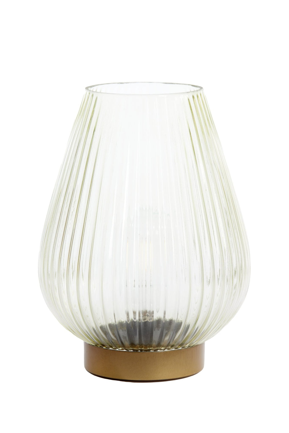 LED TAJERA Table Lamp — Glass Light Green & Gold - Canwell Interiors Limited - Light & Living