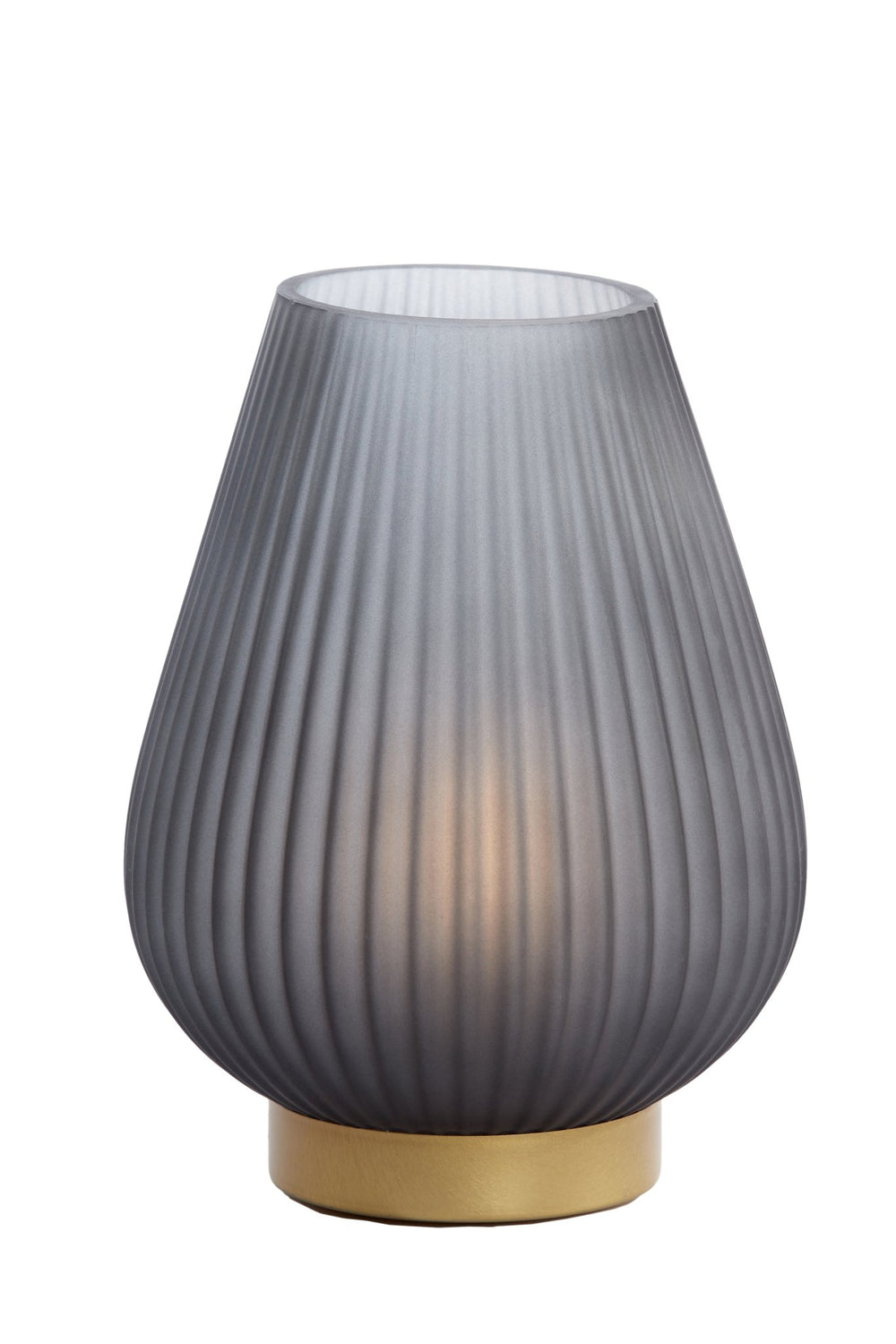 LED TAJERA Table Lamp — Glass Matt Grey & Gold - Canwell Interiors Limited - Light & Living