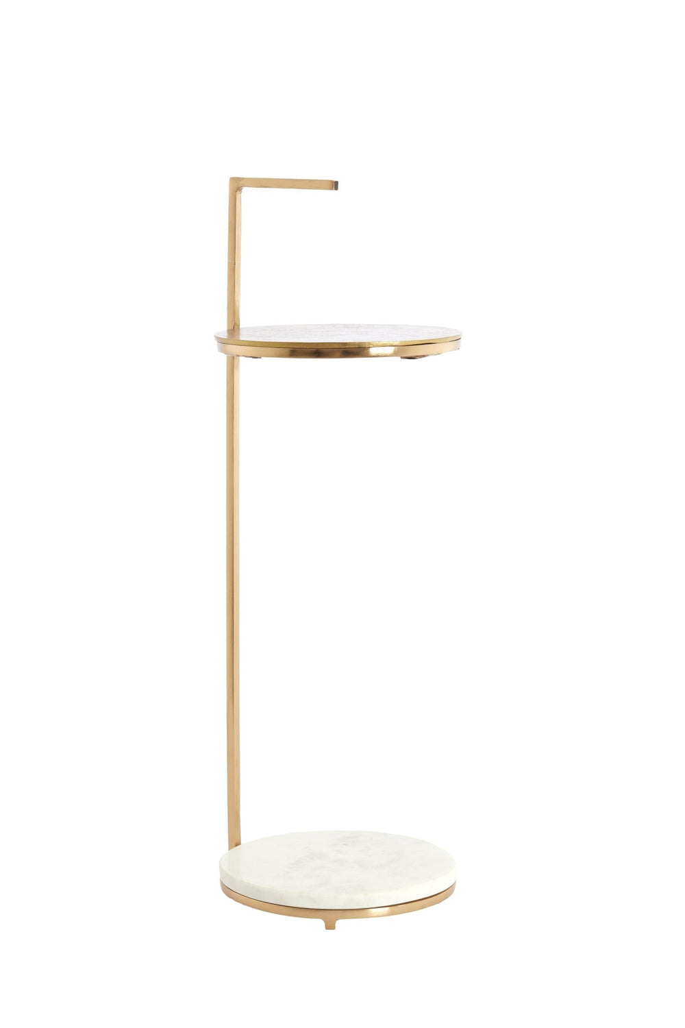 LEDA Side Table — Marble White & Antique Bronze - Canwell Interiors Limited - Light & Living
