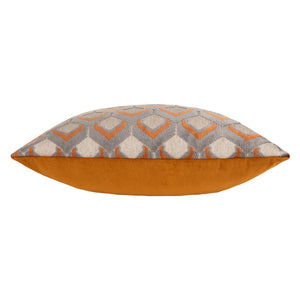 Ledbury 45x45 Feather Filled Cushion Ginger & Grey - Canwell Interiors Limited - Riva