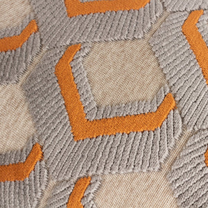 Ledbury 45x45 Feather Filled Cushion Ginger & Grey - Canwell Interiors Limited - Riva