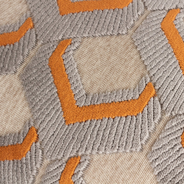 Ledbury 45x45 Feather Filled Cushion Ginger & Grey - Canwell Interiors Limited - Riva