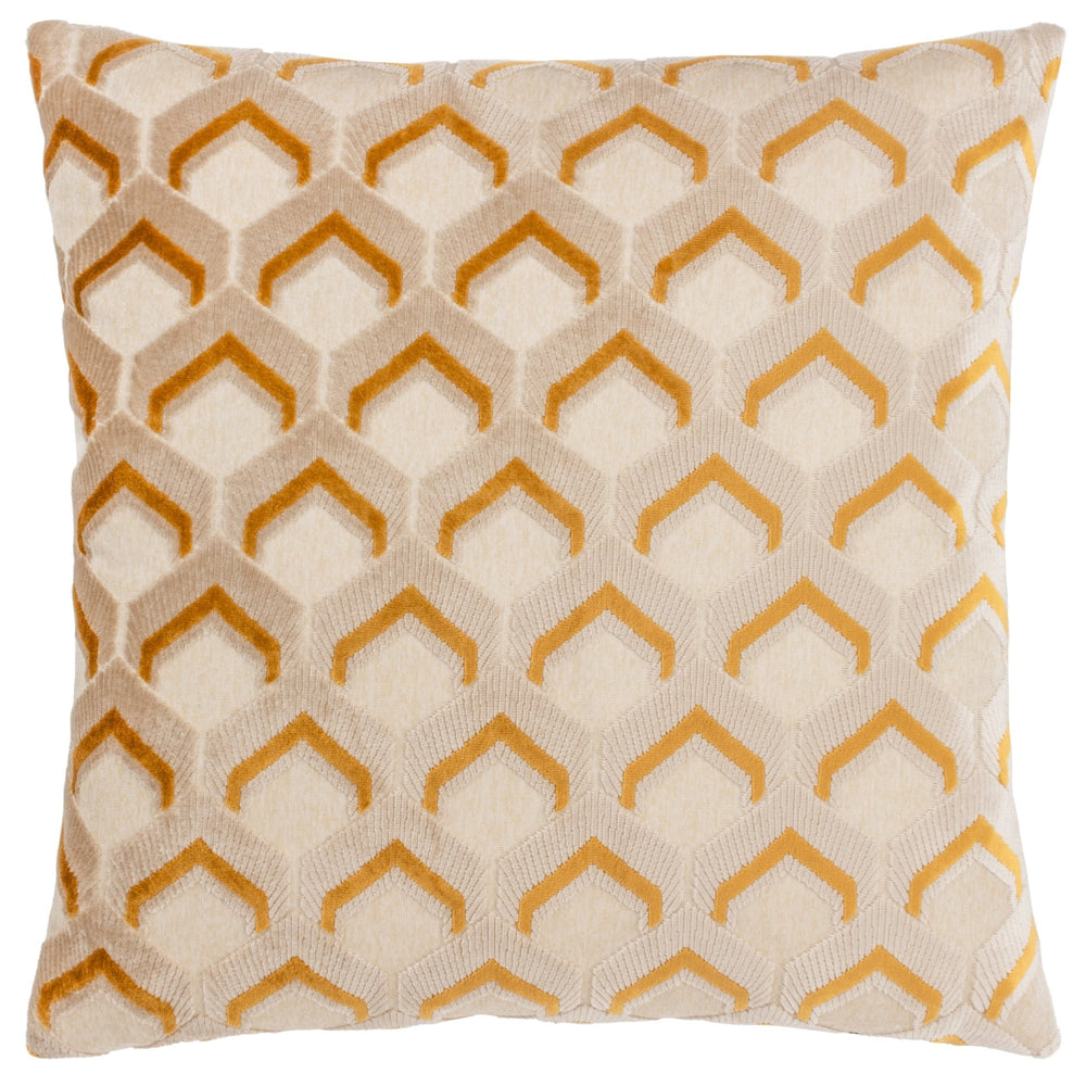 Ledbury 45x45 Feather Filled Cushion Gold - Canwell Interiors Limited - Riva