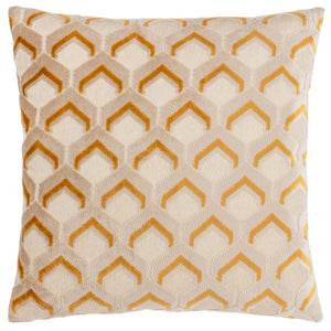 Ledbury 45x45 Feather Filled Cushion Gold - Canwell Interiors Limited - Riva