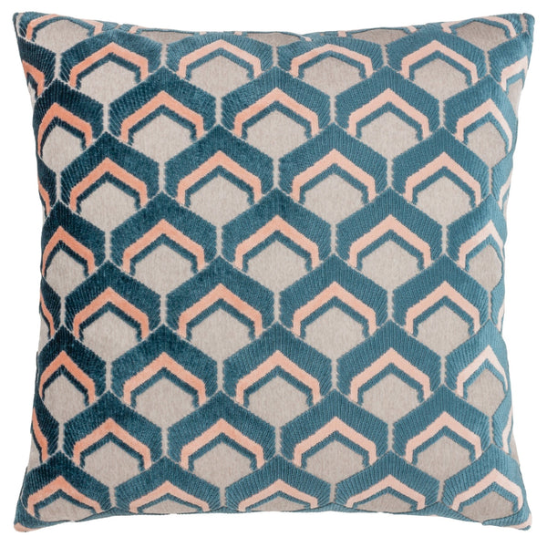 Ledbury 45x45 Feather Filled Cushion Smoke & Rose - Canwell Interiors Limited - Riva