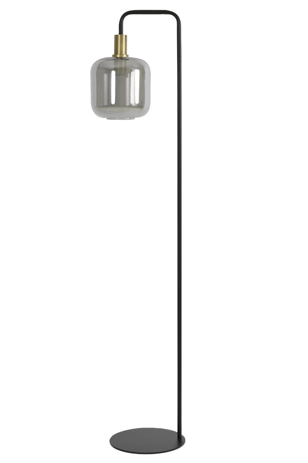 LEKAR Floor Lamp — Antique Bronze & Smoked Glass - Canwell Interiors Limited - Light & Living