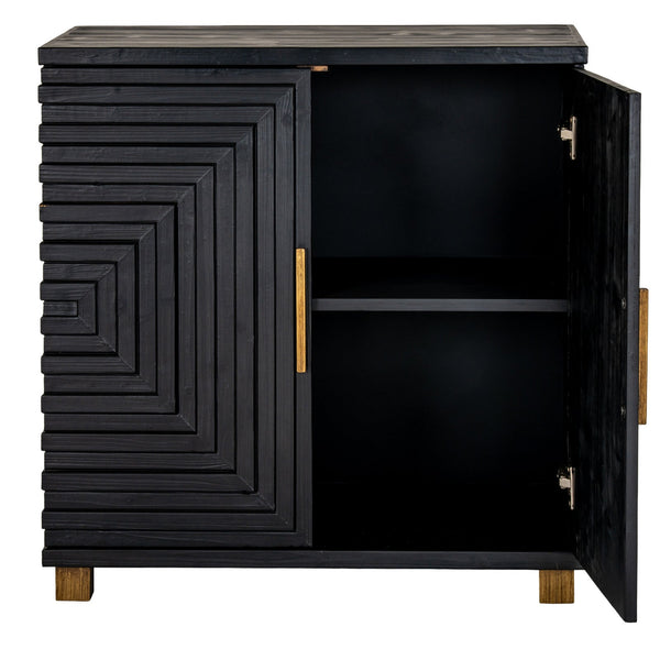 Lennox Black 2 Door Side Cupboard - Canwell Interiors Limited - Hills