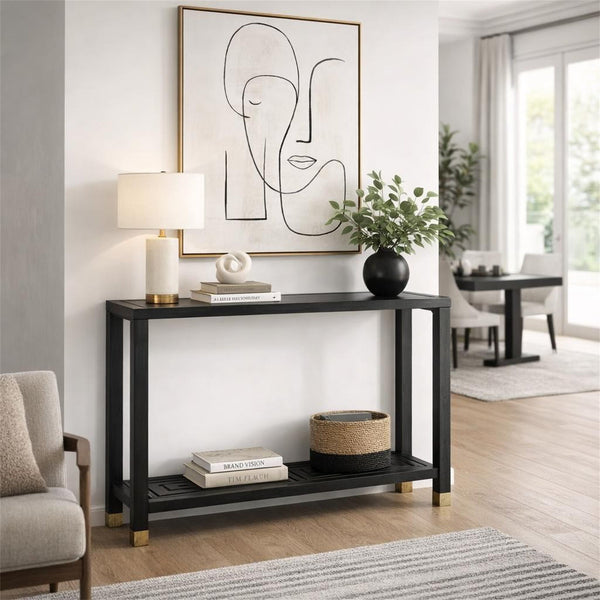 Lennox Black Console Table - Canwell Interiors Limited - Hills