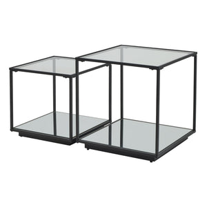 Lennox Black Framed Set of 2 Side Tables - Canwell Interiors Limited - Hills