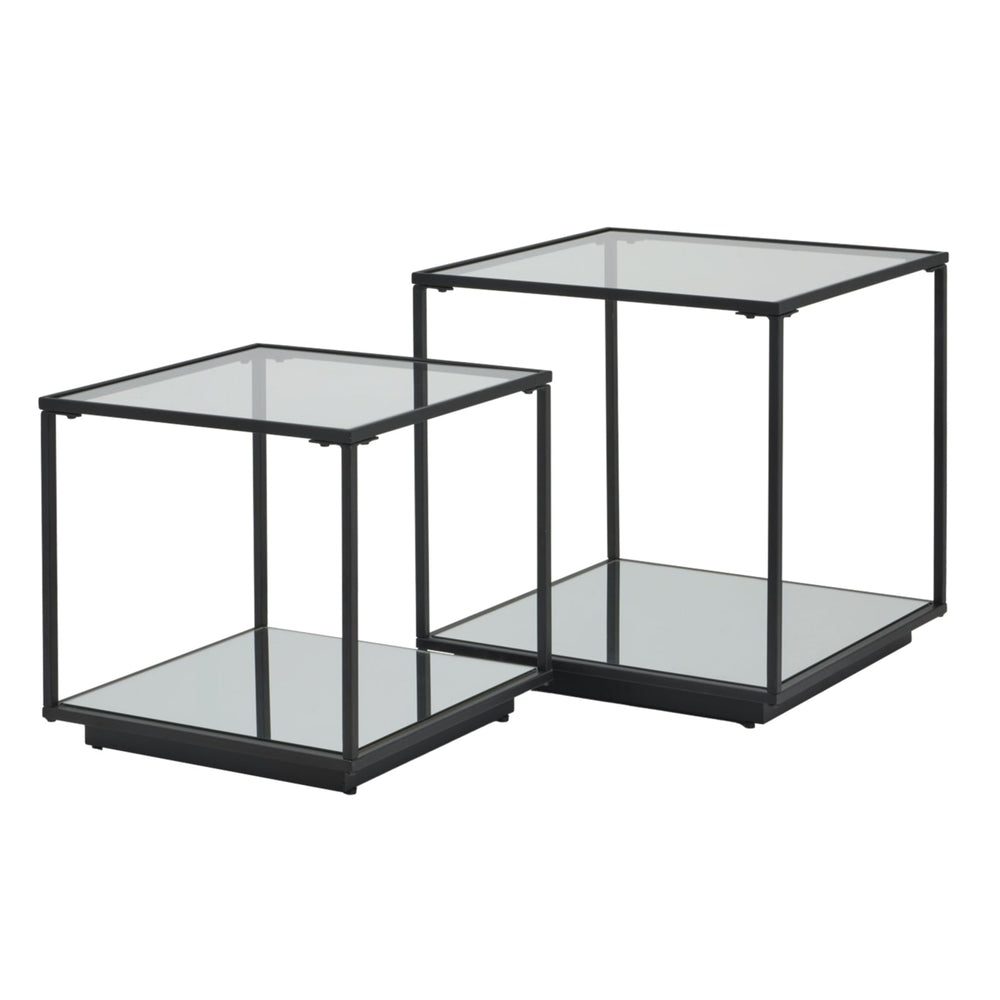 Lennox Black Framed Set of 2 Side Tables - Canwell Interiors Limited - Hills