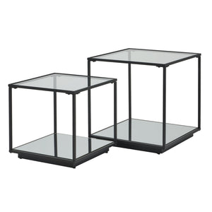 Lennox Black Framed Set of 2 Side Tables - Canwell Interiors Limited - Hills
