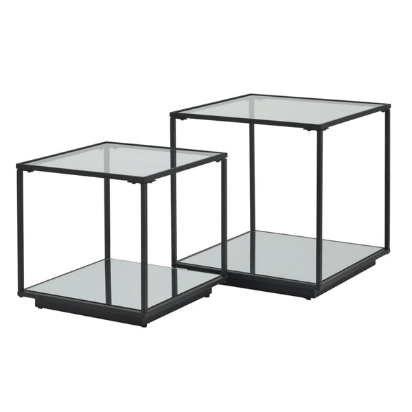 Lennox Black Framed Set of 2 Side Tables - Canwell Interiors Limited - Hills